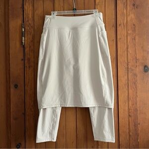 Women’s Cream Active Skirt with Attached Leggings